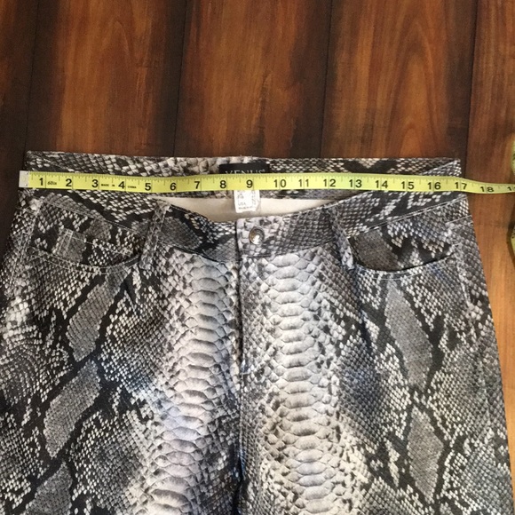 faux leather snakeskin pants